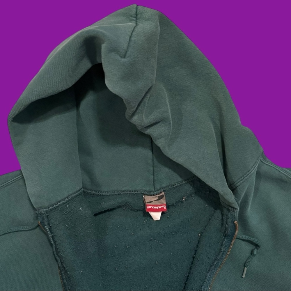 90s Pro Spirit Full Zip Hoodie (Forest Green) - Picture 4 of 4